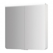 JOKEY XANTO LINE LED zrcadlová skříňka 62,9x66,2x15 cm, osvětlení, s vypínačem a el. zásuvkou, MDF/dřevo, bílá