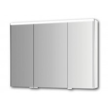 JOKEY DEKOR ALU III-HL LED zrcadlová skříňka 100x73,5x16,6 cm, osvětlení, s vypínačem a el. zásuvkou, hliník, bílá