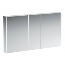 LAUFEN FRAME 25 zrcadlová skříňka 130x75x15 cm, osvětlení, s vypínačem a el. zásuvkou, hliník, zrcadlo