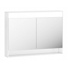 RAVAK STEP MC 1000 zrcadlová skříňka 100x74x15 cm, osvětlení, MDF, lesklá bílá/šedá