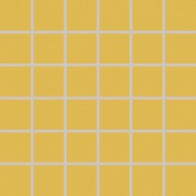 RAKO COLOR TWO mozaika 30x30cm, 5x5cm, mat, lepená na síťce, tmavě žlutá