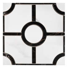 DUNIN LORDY mozaika 30x30cm, lesk, white/black