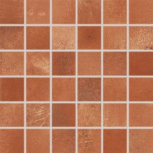 RAKO VIA mozaika 30x30(5x5)cm, reliéfní, mat, červenohnědá