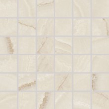 RAKO ONYX mozaika 30x30(5x5)cm, lepená na síti, lesk, tmavě béžová